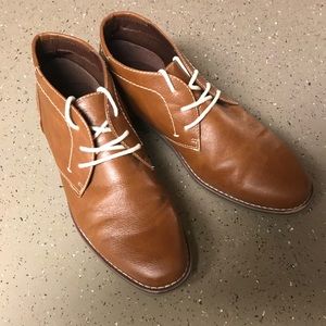 Casual medium ankle leather jean boots